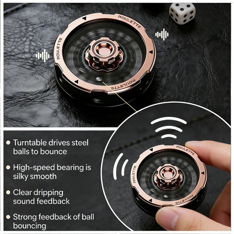 Ruota Girevole a 20 Lati D20 Portafortuna, Giocattolo Antistress e Antiansia, Spinner da Scrivania EDC, Gadget da Tavolo per DND RPG, Regalo