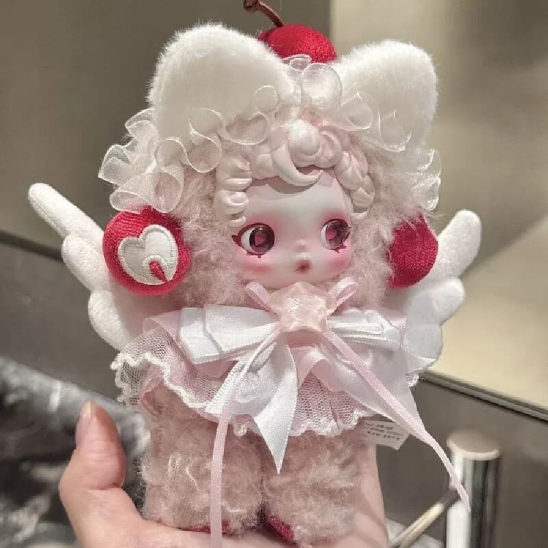 Vestiti per bambole Osky, abito da angelo carino da 10 cm per bambole in vinile, completo fatto a mano per collezionisti di giocattoli, decorazione per la casa