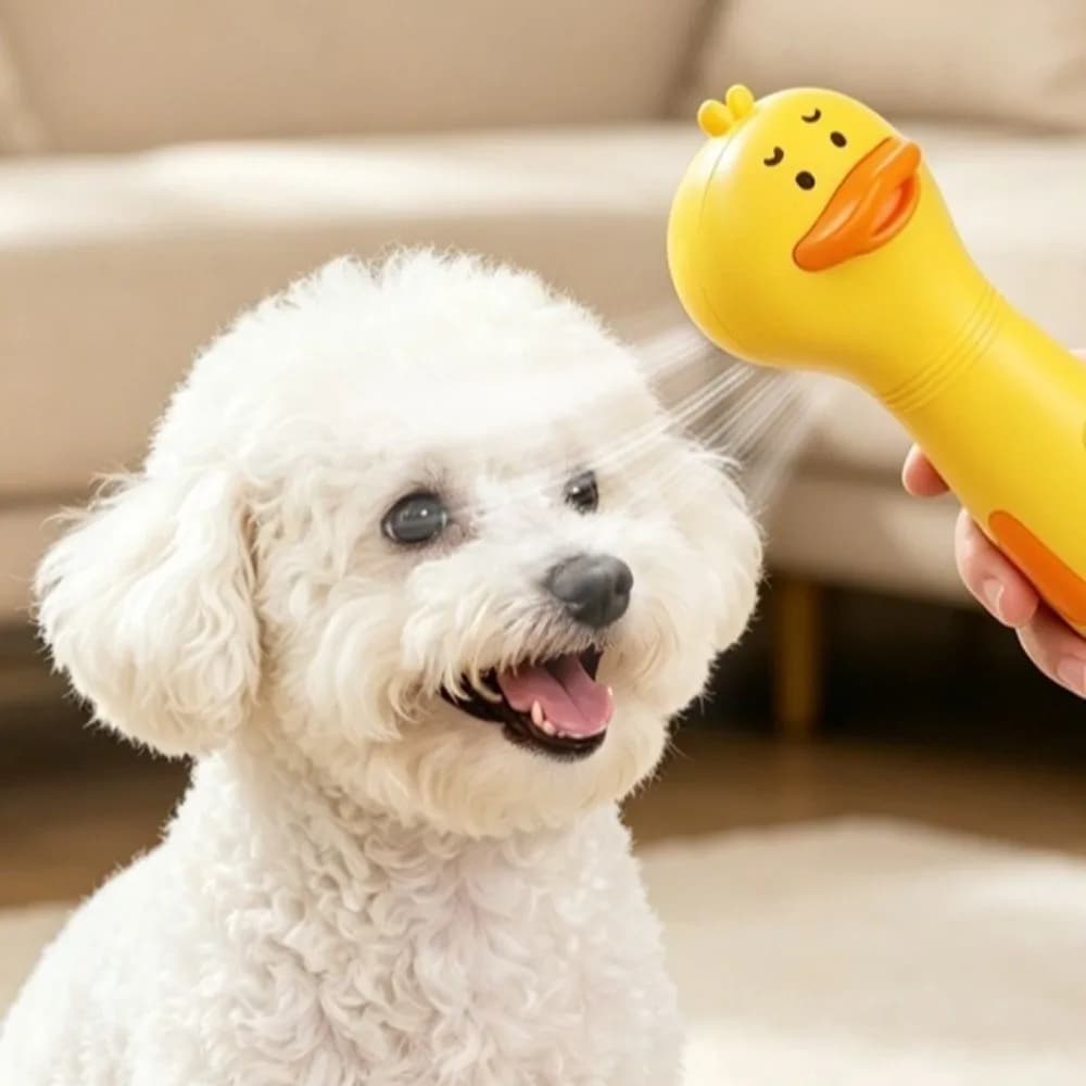 Low Noise Dog Electric Hair Brush Portable Adjustable Speed Pet Hair Dryer Cartoon Shape Handheld Pet Grooming Comb Pet Bath