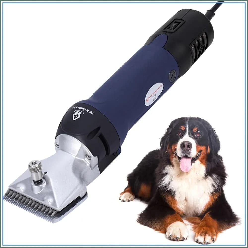 Professional Dog Grooming Clippers for Thick Coats - Heavy Duty Hair Cutting Kit - Large Dog Shaver Set - Pet Trimmer for XL Dogs, Horses, Livestock
