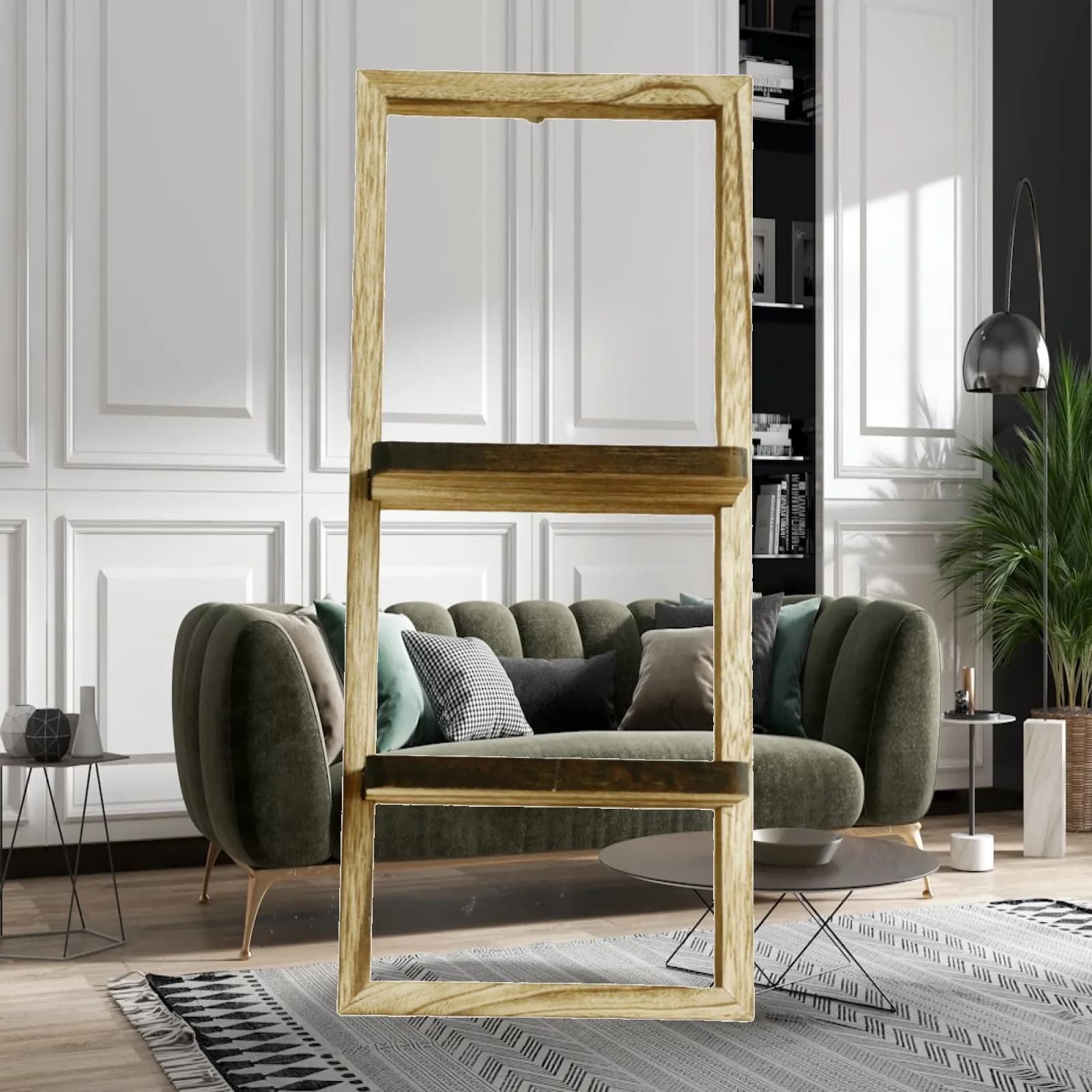 Wooden Wall Shelving Unit Floating Storage Organizer Minimalist Home Decor Shelf for Office Bedroom Kitchen Living Room
