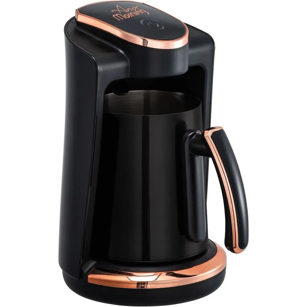 Electric coffee machine, 1-4 cups, without BPA, 400W, Cook Sense, Anti-Spill, Authentic Brew, Black