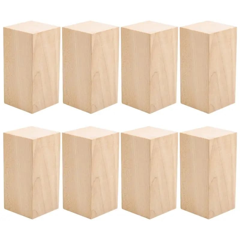 Stock Quantity Basswood Carving Blocks 4 X 2 X 2 Inch,Large Whittling Wood Carving Blocks Kit For Kids Adults Beginners Or Exper