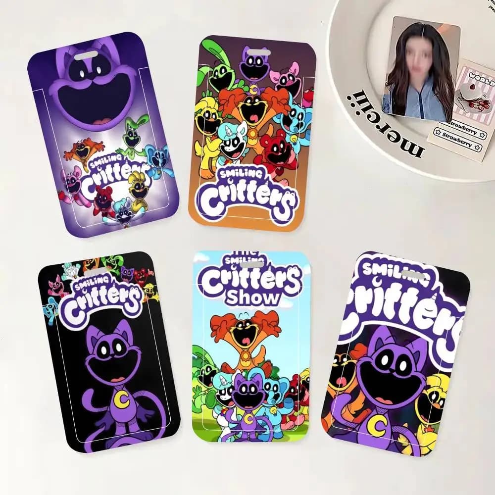 Porta badge identificativo Game S-Smiling C-Critters con cordino da collo, portachiavi e custodia per credenziali da lavoro, idea regalo