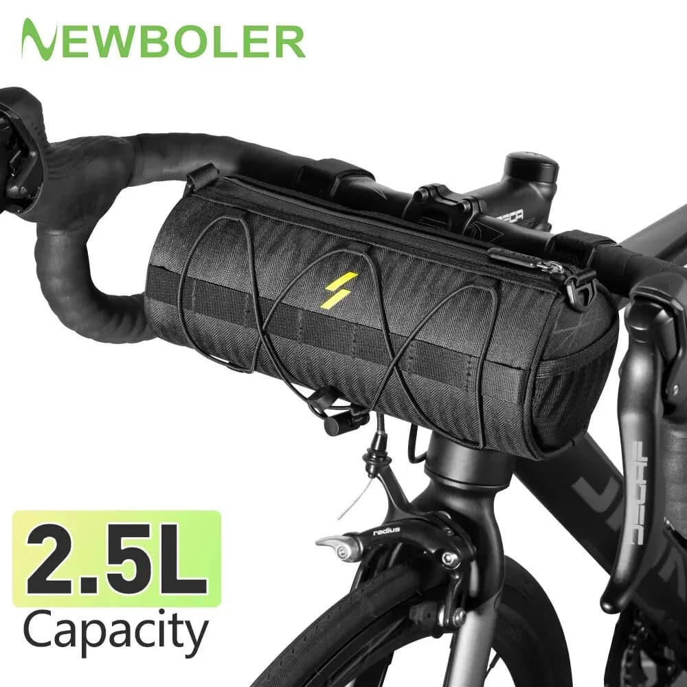 NEWBOLER Nuova borsa da manubrio Borse da bicicletta Borsa da telaio Borsa a tracolla portatile multifunzione Accessorio per bici