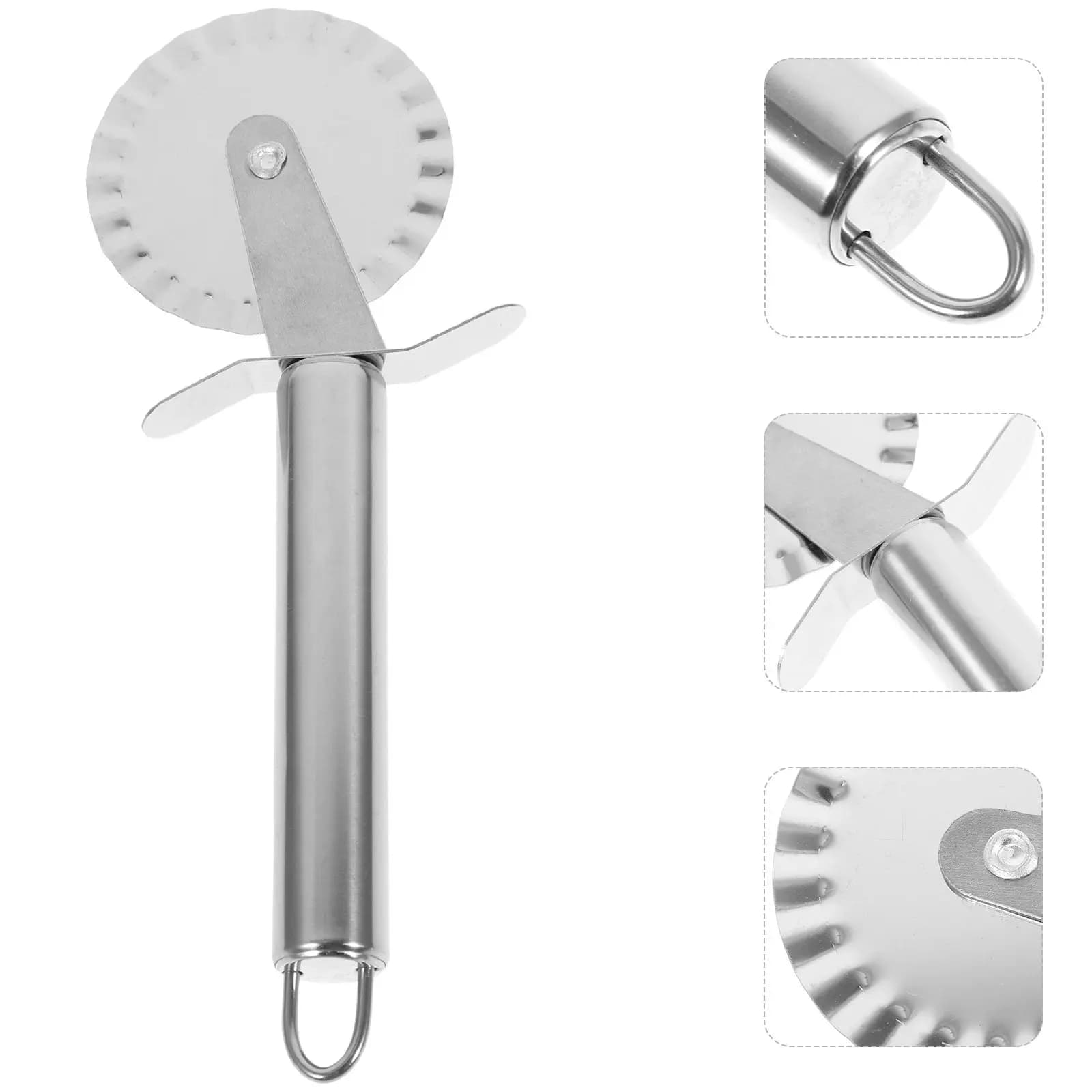 Stainless Steel Pastry Cutter Pizza Wheel Kitchen Baking Tool Dough Slicer for Cakes Pies and Pastries