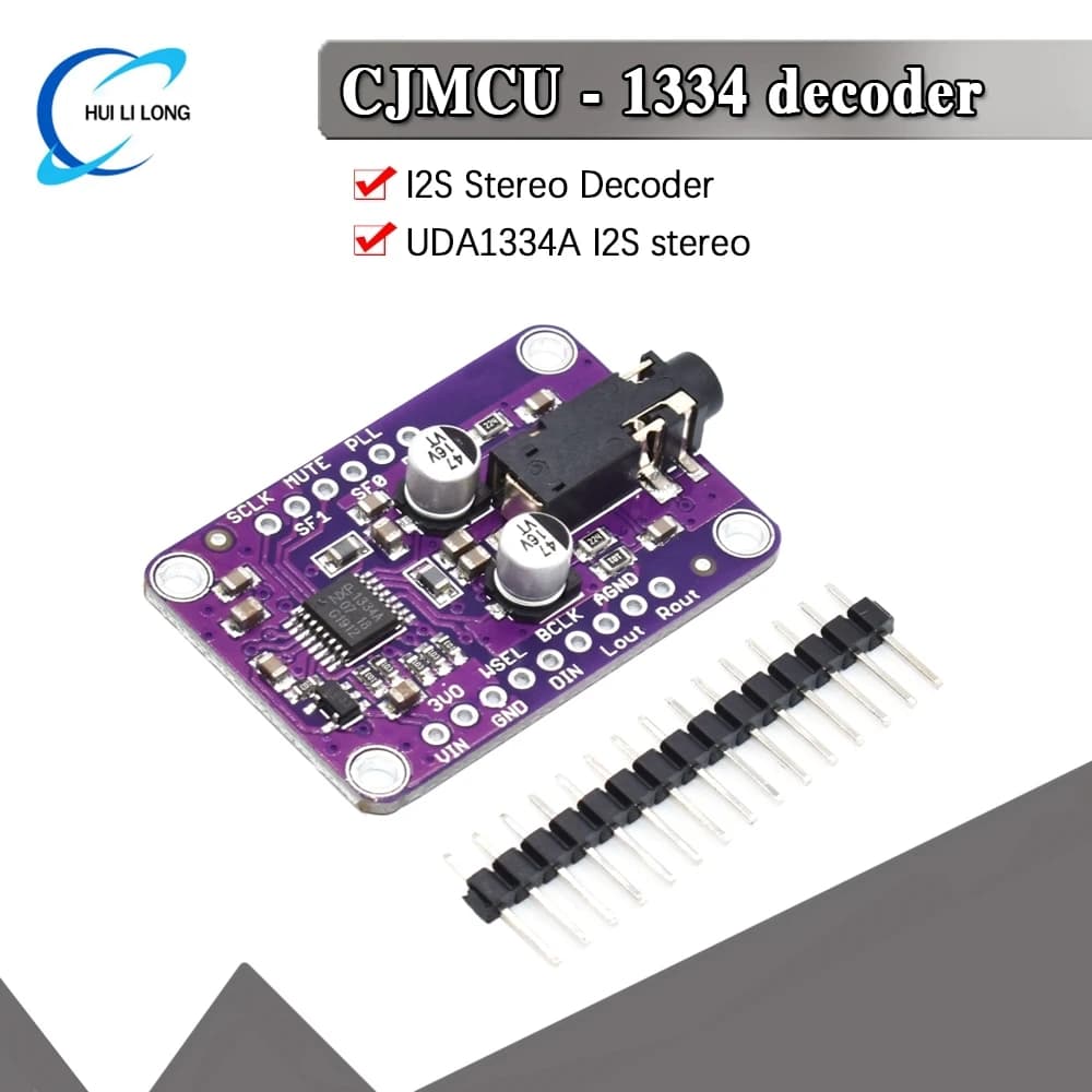 CJMCU-1334 DAC module CJMCU-1334 UDA1334A I2S DAC module stereo audio decoder module for Arduino 3.3V - 5V