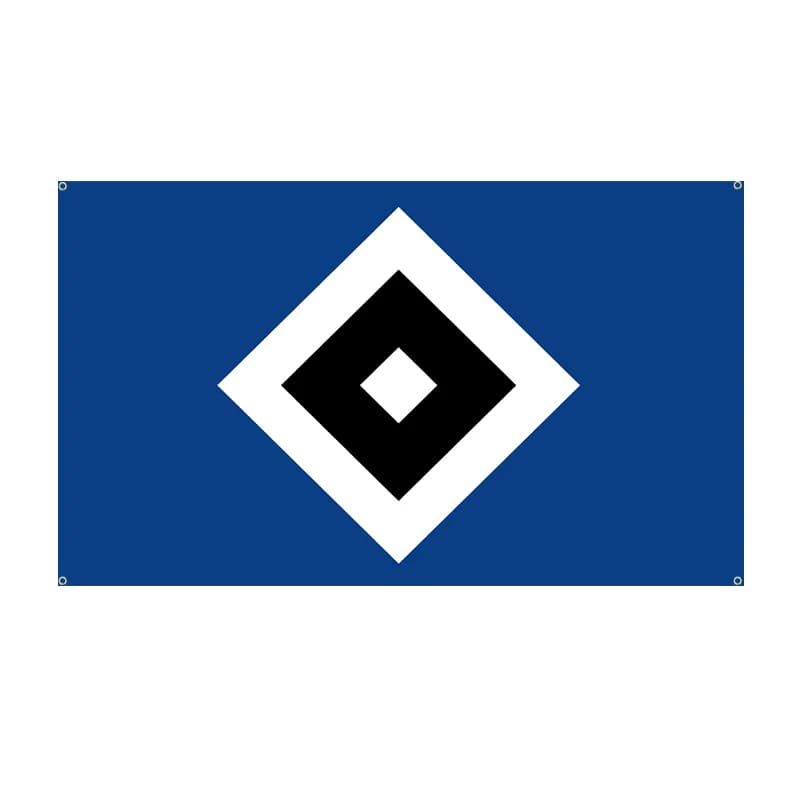 Hamburger SV Bundesliga Football Club Bandiera stampata Decorazioni per esterni, elegante design a strisce