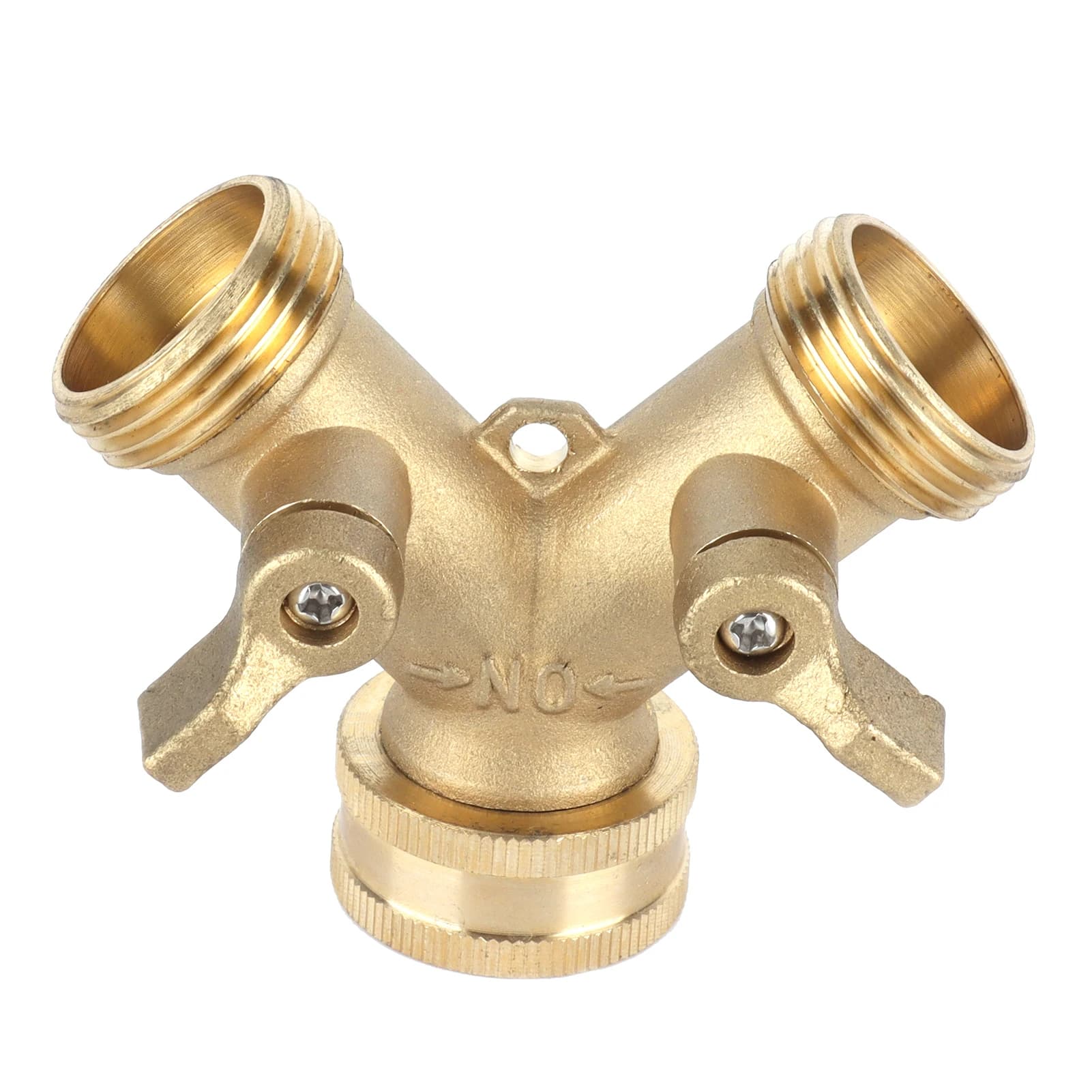 2-way Y G3/4 Shaped Brass Flexible Pipe Splitter With Water Faucet Ball Valve For Garden Pipe Water Faucet