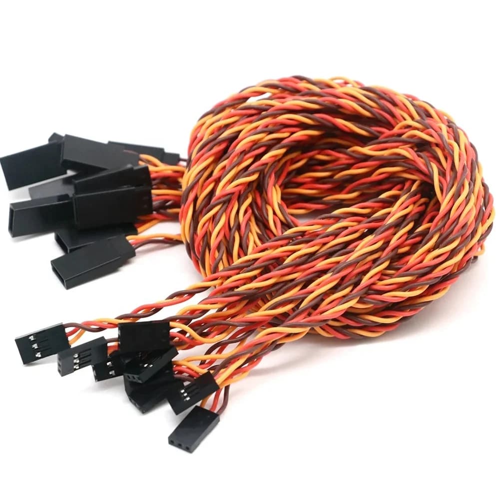 50PCS JR Futaba 60CM/80CM Maschio A Femmina Anti-Interferenza Cavo Intrecciato Servo Cavo di Prolunga Per RC Drone parti di elicotteri