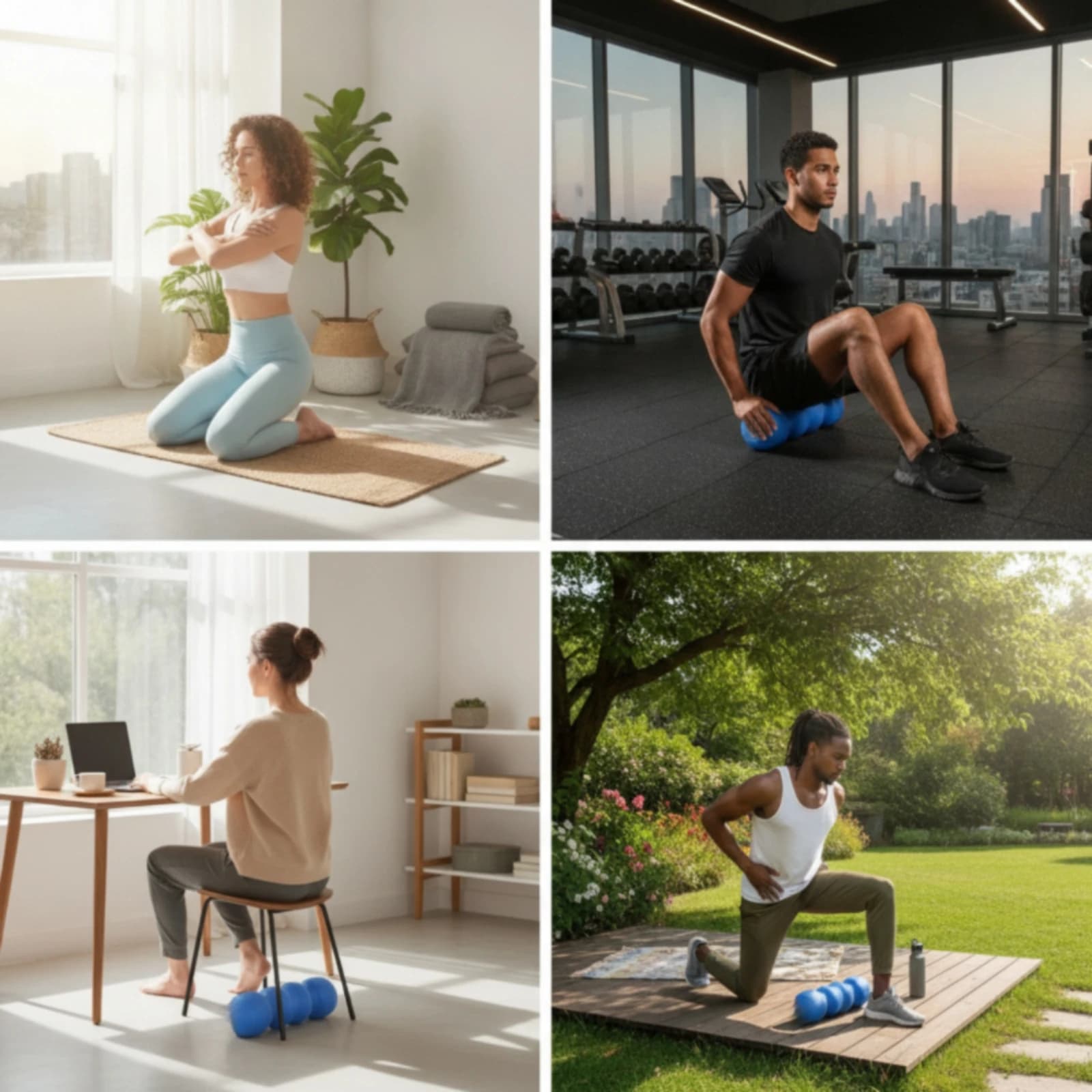 Peanut Foam Roller Firm Peanut Massage Roller Lightweight for Athletes, Home Gym, Mind-Body Practice Studio