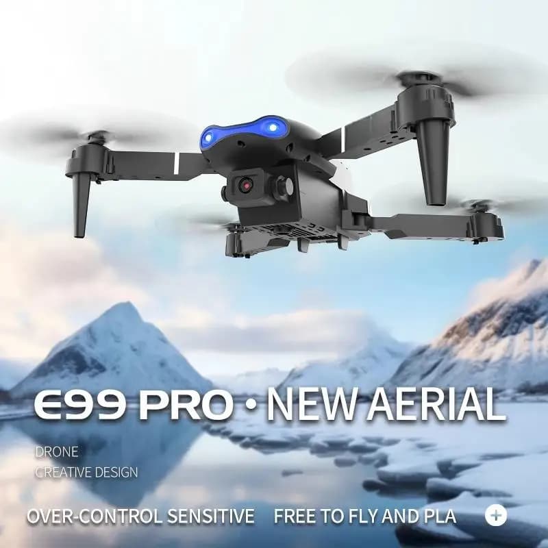 Nuovo Drone RC E99Pro 4K Professionale con Doppia Fotocamera HD Grandangolare, Elicottero RC Pieghevole, WIFI 5G FPV