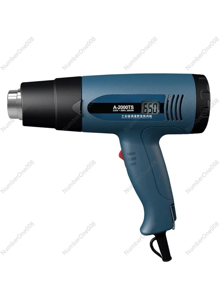 Pistola Termica Industriale, Strumento ad Aria Calda ad Alta Potenza per Termoretrazione, Laminazione Film e Riparazioni Elettroniche, Temperatura Variabile