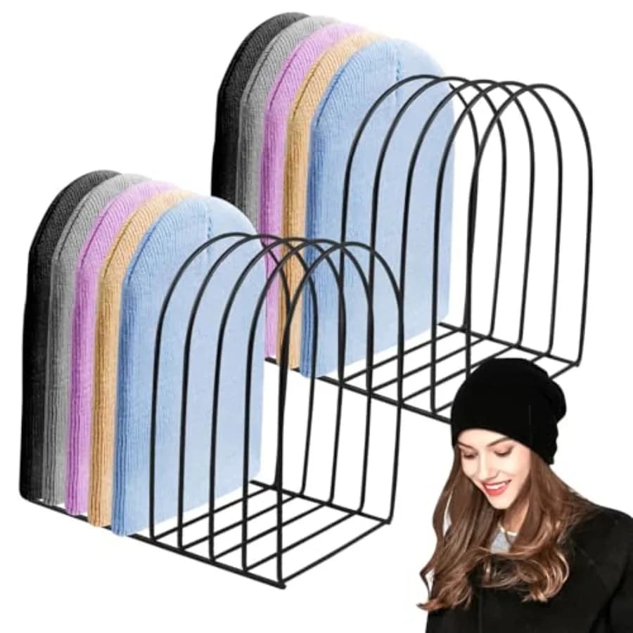2 Pieces Door Berretti and Metal Hats, Organizer for Winter Hats and Swimming, for the House Entrance