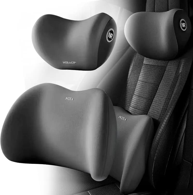 Car Head/Lombary Support Car Neck Pillow Waist Pillow Driver Seat Backrest Car Seat Support Waist Support