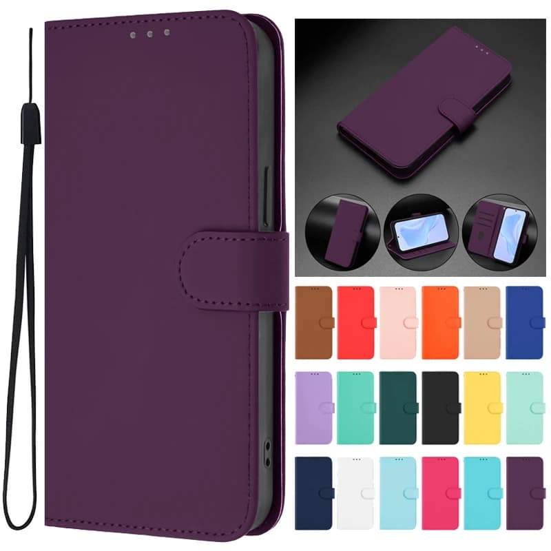 For Funda Realme P4 Power 5G Case Candy Solid Color Flip Cover on for Realme p4 power P4Power RMX5107 Leather Phone Case Coque