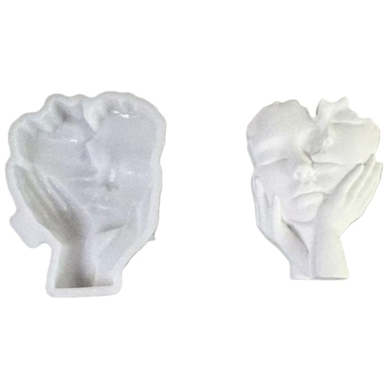 H8WB Stampo per candela viso per realizzare candele Stampo per ornamento da tavolo per ornamenti fai-da-te Decorazioni per