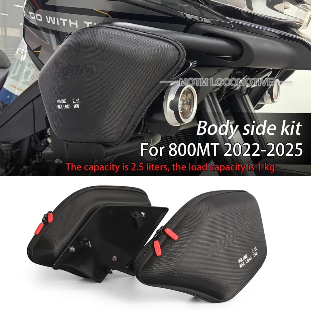 PER CFMOTO 800MT Coperchio radiatore modificato a sgancio rapido, Borsa bagagli serbatoio carburante modificata, Borsa portaoggetti telaio 2022 2023 2024