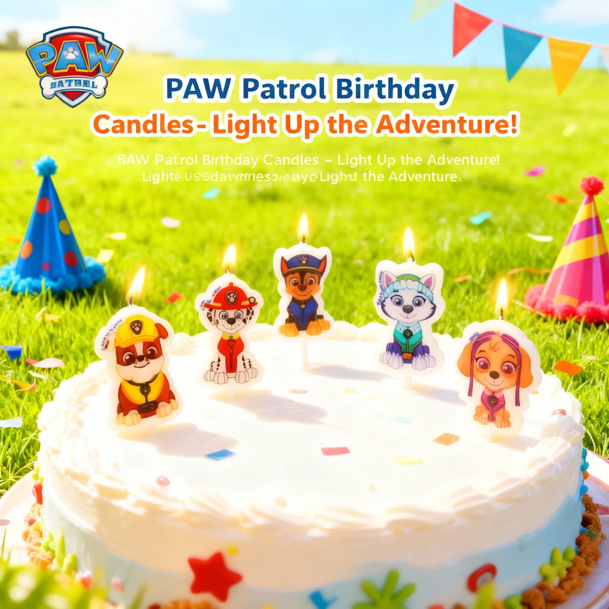 Paw Patrol Anime Number 0-9 Candle Birthday Cake Decoration Party Topper Baby Shower Gift