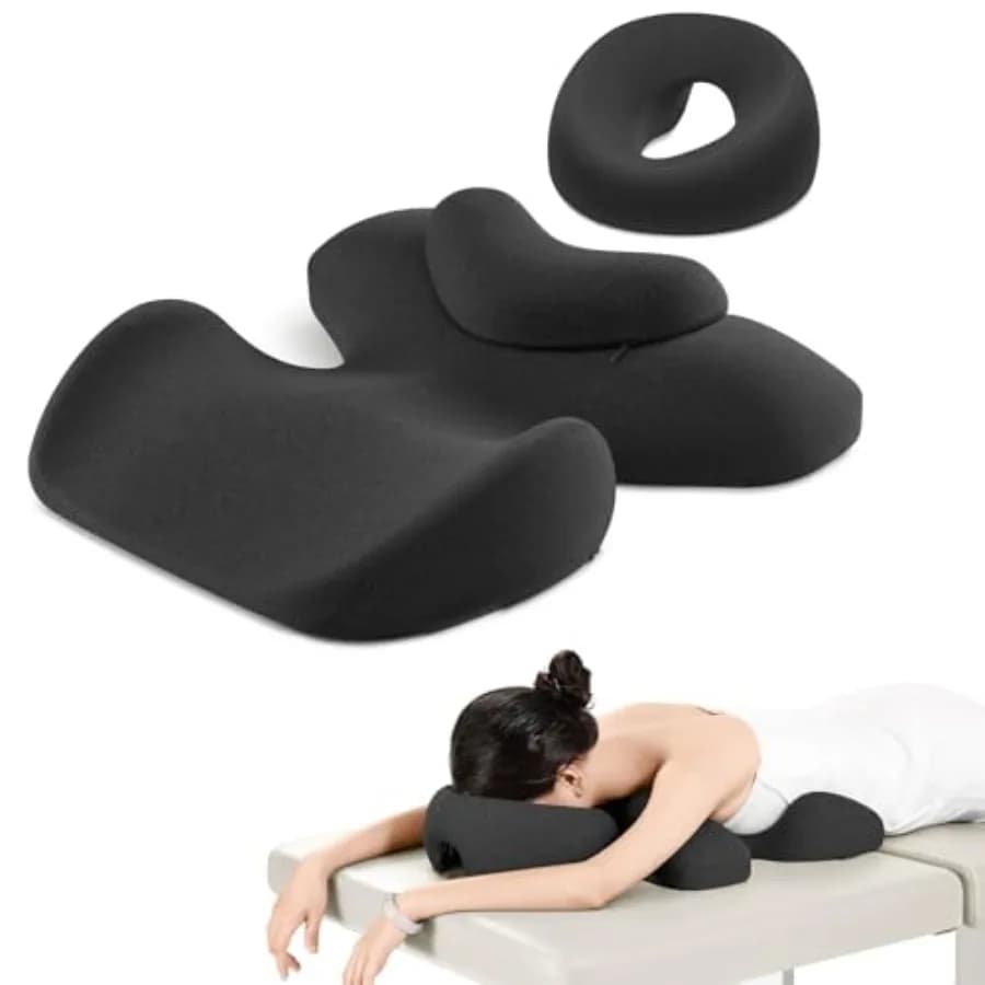 Cuscino per Massaggi Prono, Supporto per Petto e Viso, Adatto per Massaggi, SPA e Sonno. Viene fornito con un componente rimovibile