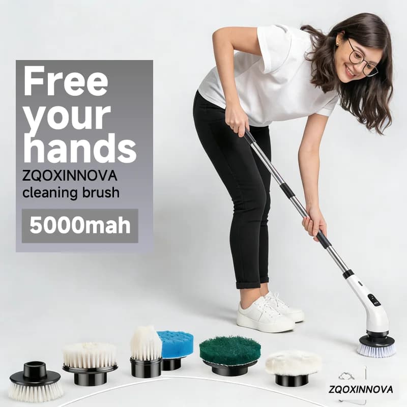 Spazzola Multiuso per Pulizia, Gadget da Cucina, Spazzole per Capelli, Scopa per Bagno, Mop per WC, Scrubber Elettrico Senza Fili per la Casa