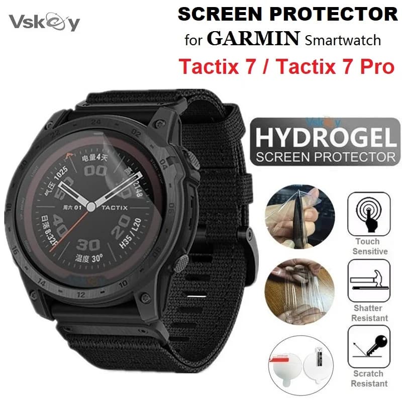 10PCS TPU Hydrogel Soft Screen Protector per Garmin Tactix 7 Pro / Tactix 7 Smart Watch HD pellicola protettiva trasparente