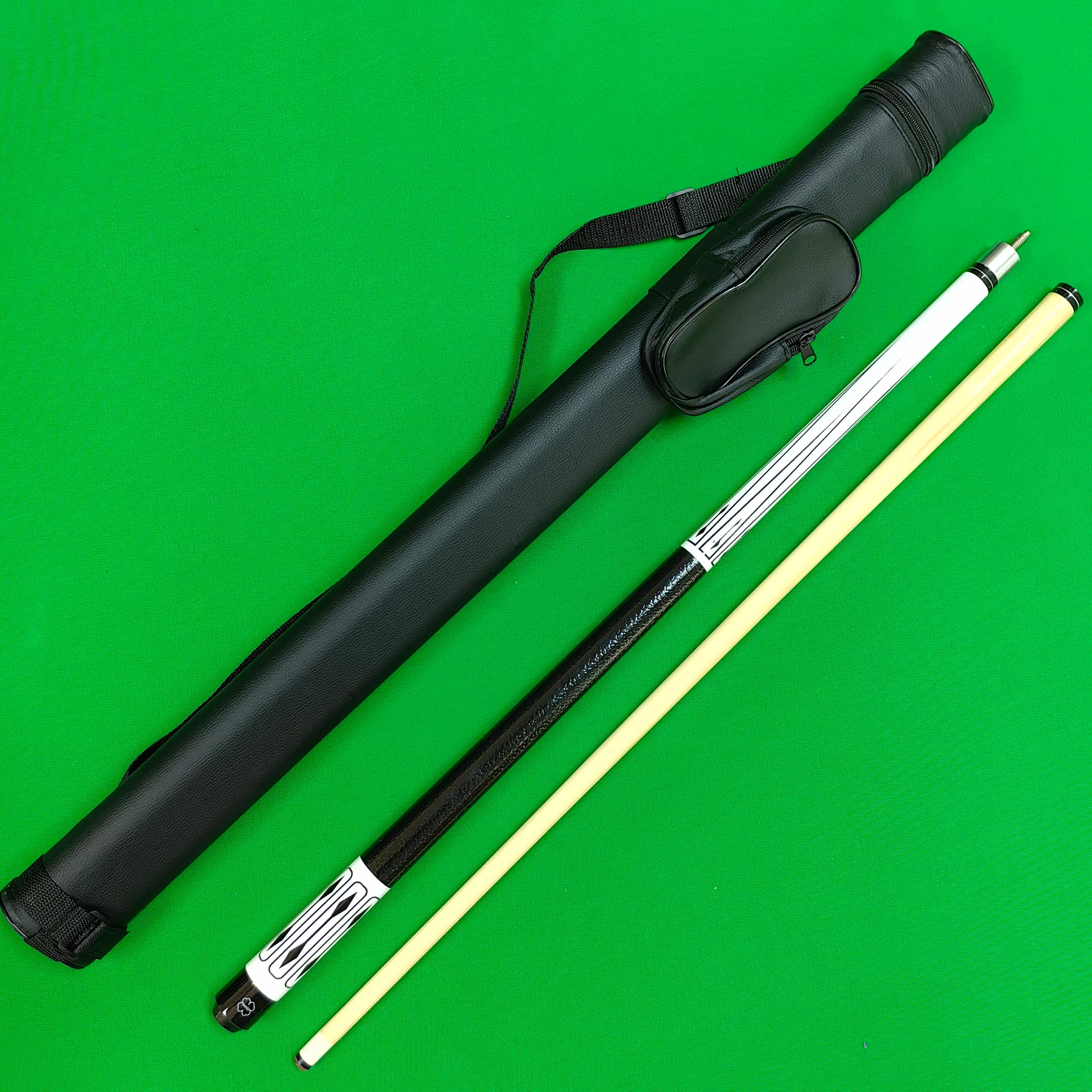 Custodia per stecca da biliardo nera da 1/2 pezzi con Kit per stecca da biliardo opzione colori