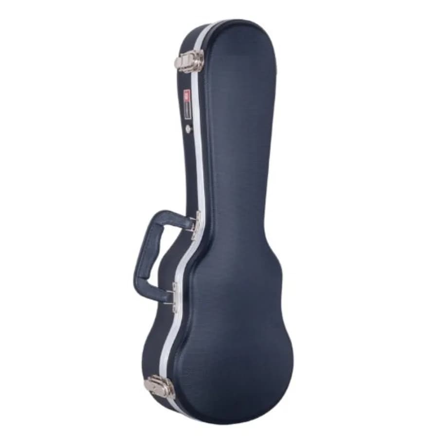 0-String Ukulele case: super lightweight ABS molded hard case for travel, black, shockproof and ultra-portable