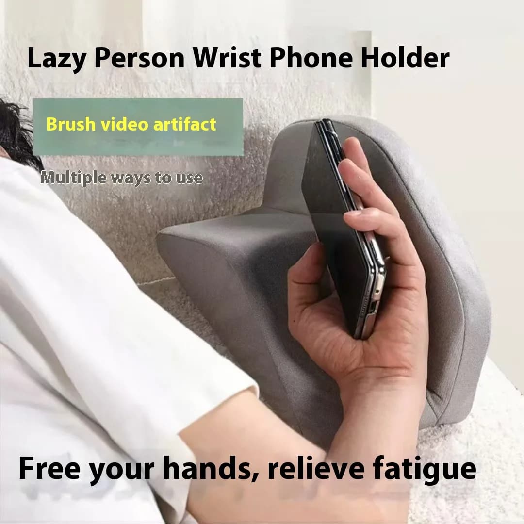 Cuscino porta telefono pigro Uso domestico Proteggi il cuscino da polso Guardando video TV Giocare ai giochi Cuscino multifunzionale per telefono cellulare