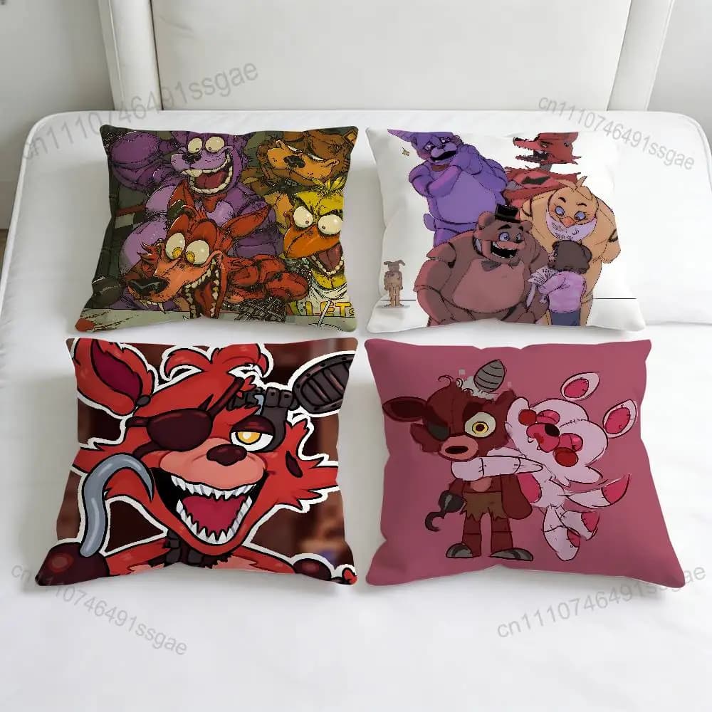 Top Cute Game F-FNAF Decorative Square Pillow Cover Soft & Comfortable Pillow Case Sofa Bed Home Decoration