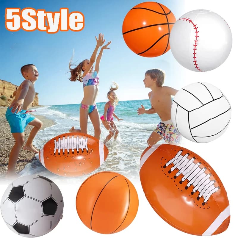 Inflatable Beach Balloon Football Baseball Rugby Basketball Pool Balloon Inflatable Toy Hi Summer Sports Children's Gift Balon