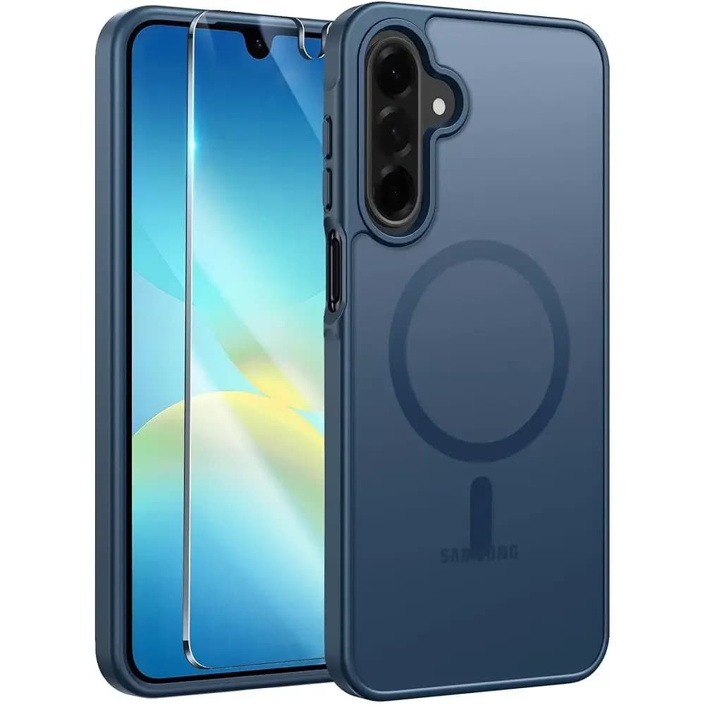Custodia per Samsung Galaxy S25 Edge: Cover Magnetica Opaca Testurizzata con Protezione Antiurto di Grado Militare Traslucida - Sottile