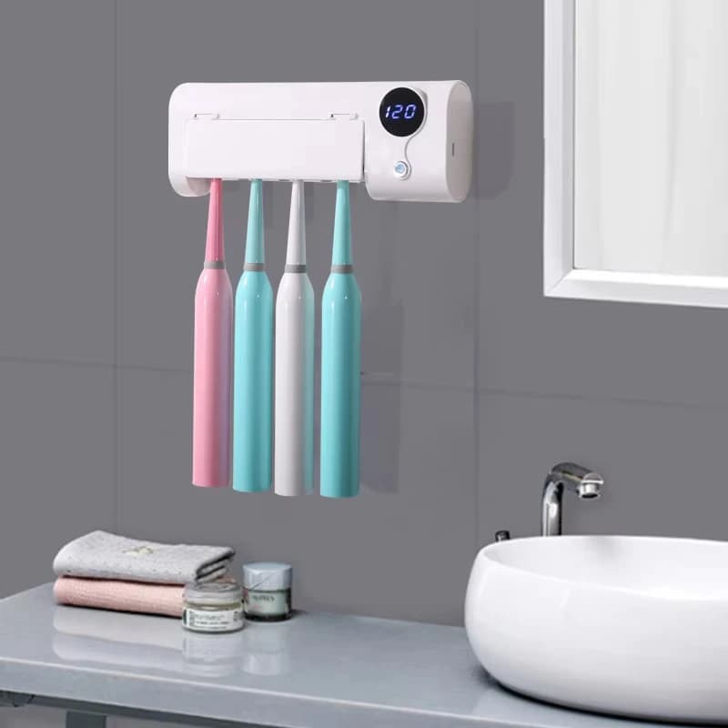 UV Sterilization Toothbrush Sterilizer Anti-bacteria UV Light Toothbrush Razor Holder Disinfection Cleaning Machine Bracket