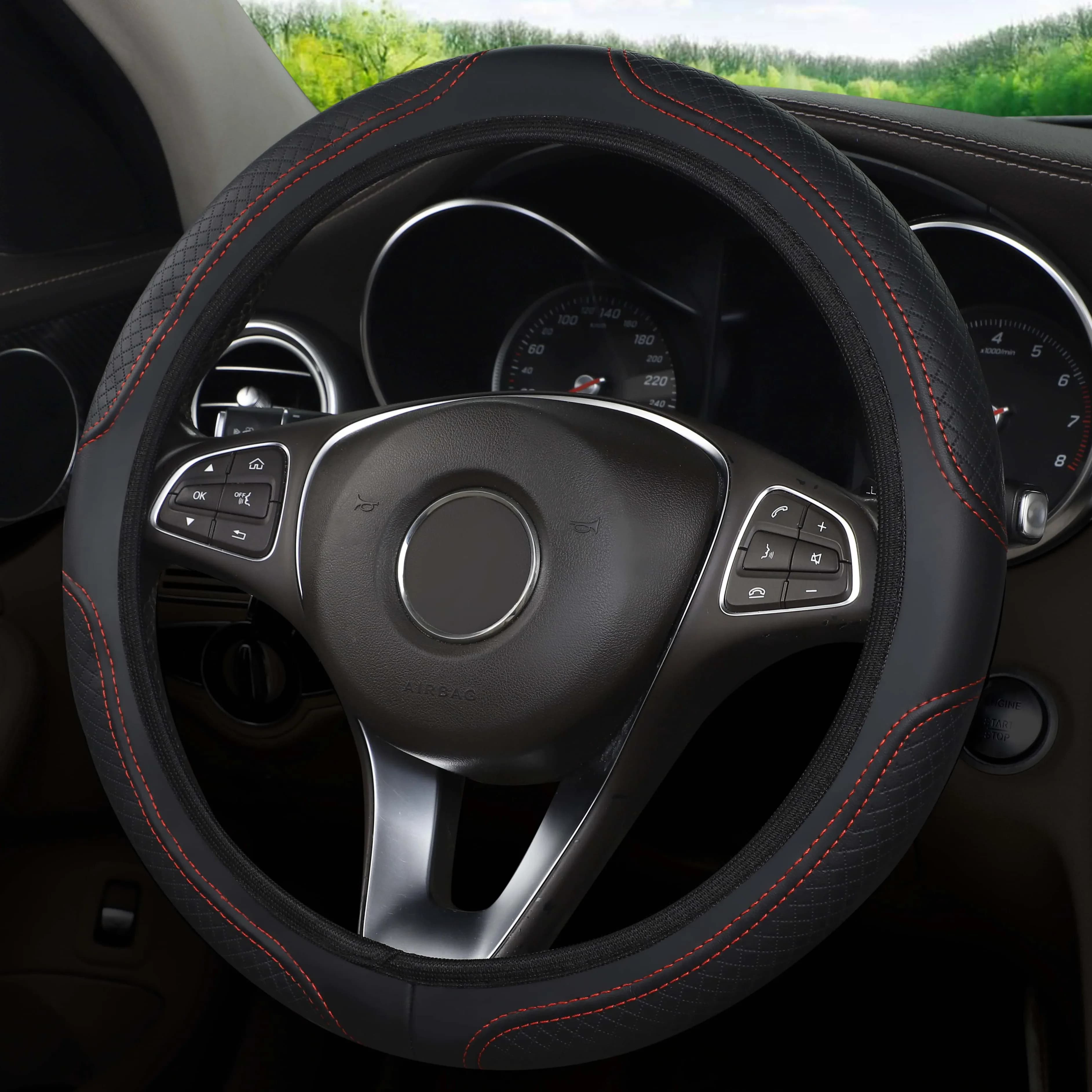 Cover for car does not have internal ring Covers anti-slip and breathable cover Universal microfiber leather