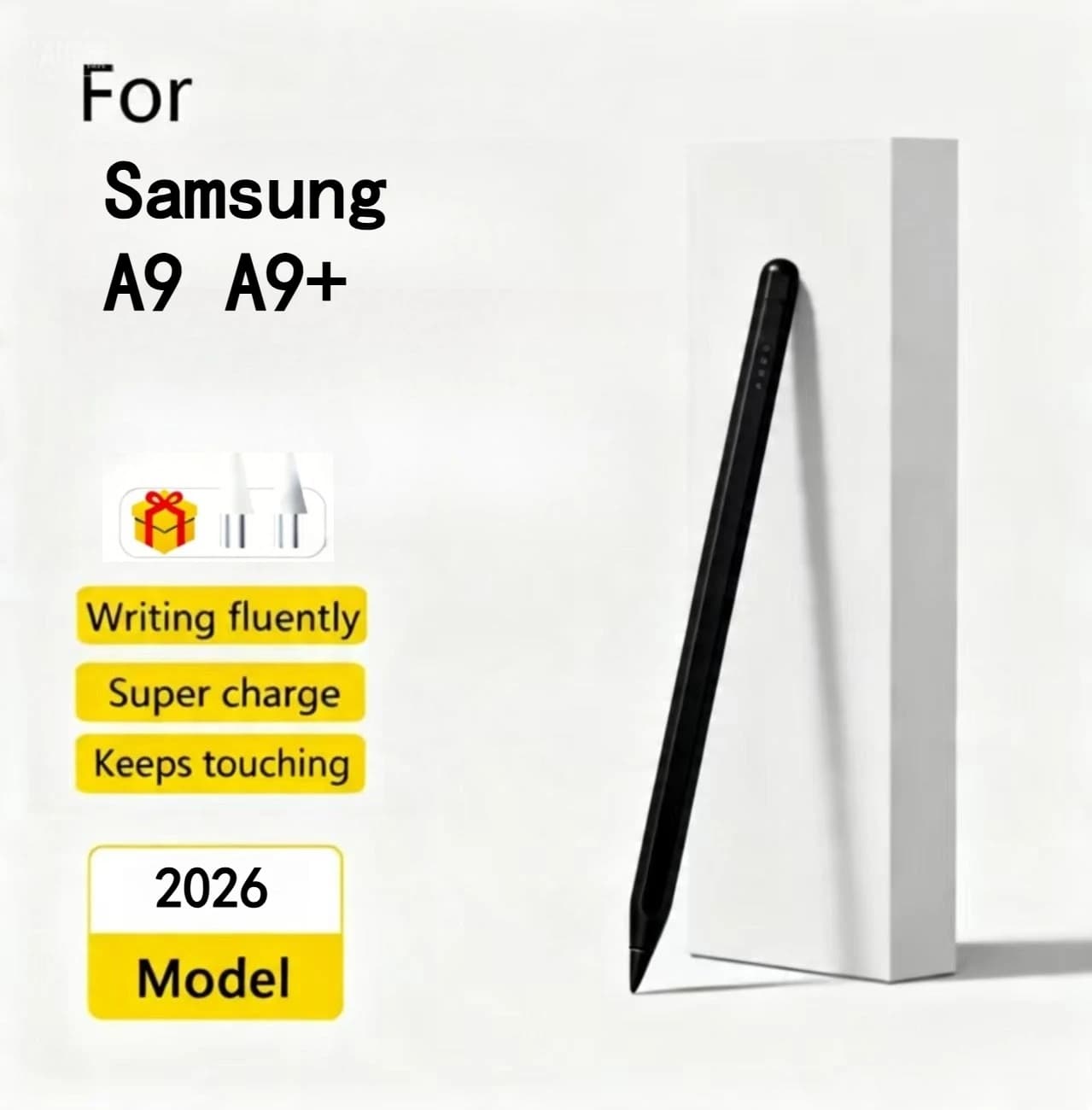 Penna Stylus per Tablet e Telefoni Android, Punta Fine Ricaricabile, Senza Ritardi, per Samsung A9 A9+ Huawei Xiaomi Lenovo