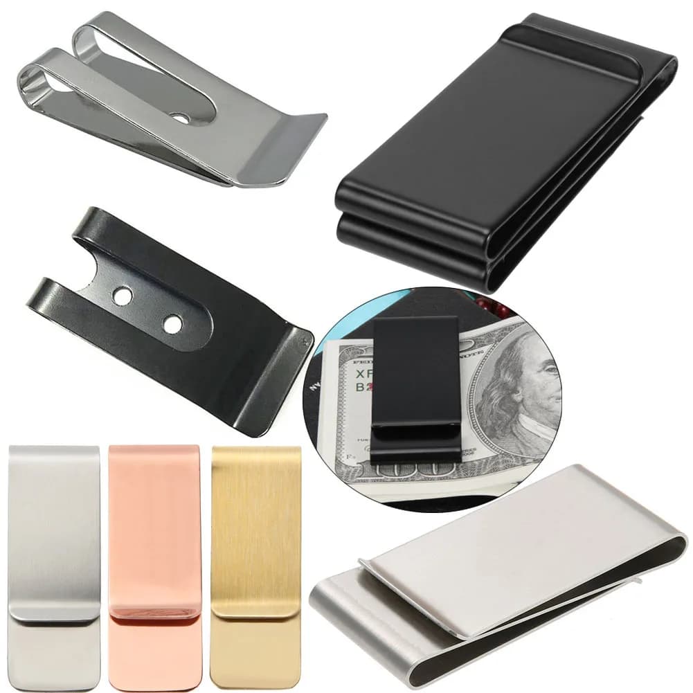 2 pezzi clip per cintura in metallo fibbia doppi fori guaina clip a molla ganci per tasche supporto per gancio portafoglio fascia chiusura ad anello