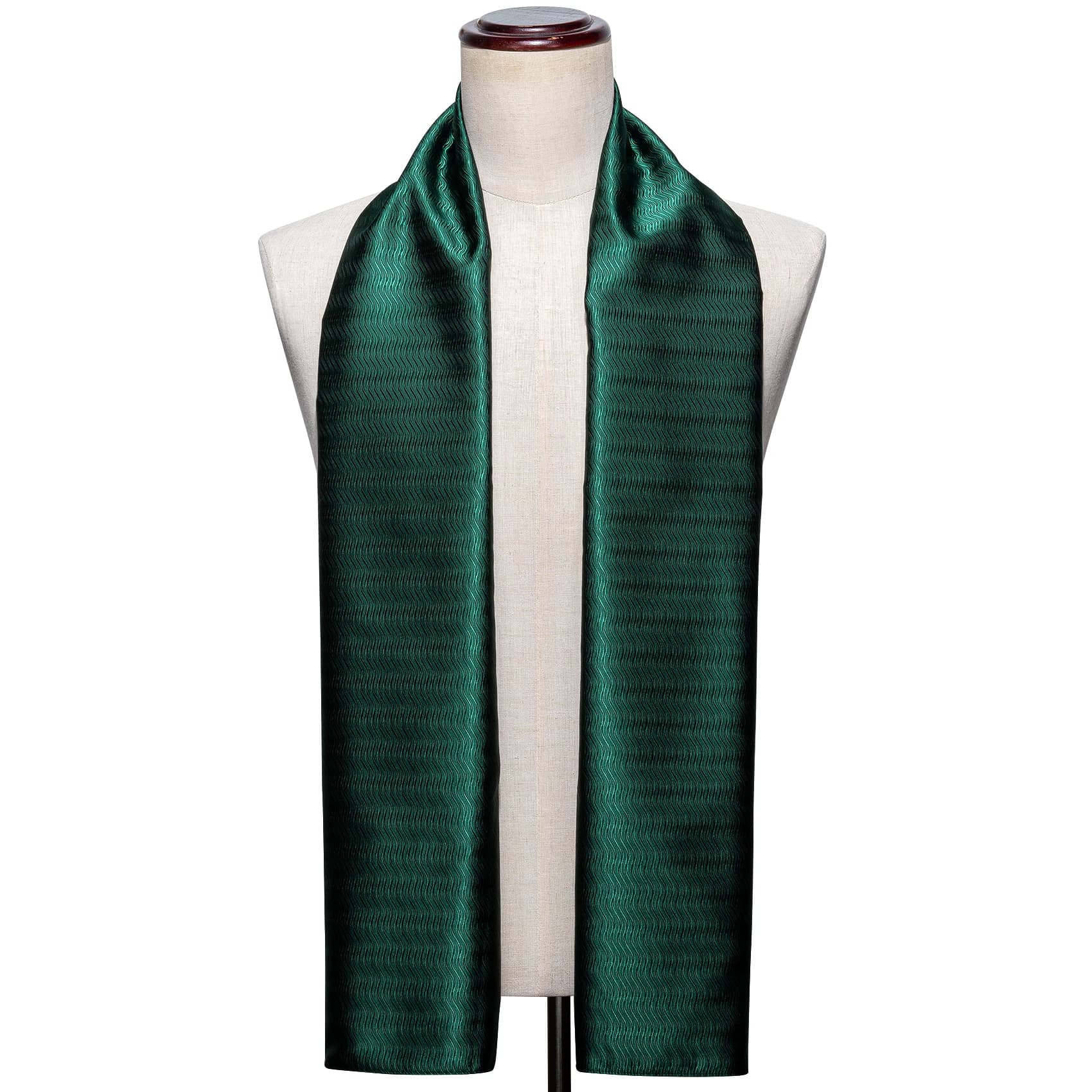 Men's Fashion Silk Scarf Luxury Band Designer Green Satin Shawl Banadanna Scarf Pashmina Casual 160cm*50cm Barry. Wang