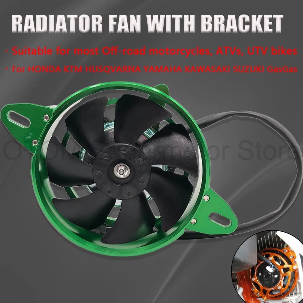 Motorcycle Accessories Radiator Fan CNC Aluminum 4 Inch Radiator Cooling Fan Frame Guard Cover For KTM HUSQVARNA GASGAS HONDA YZ