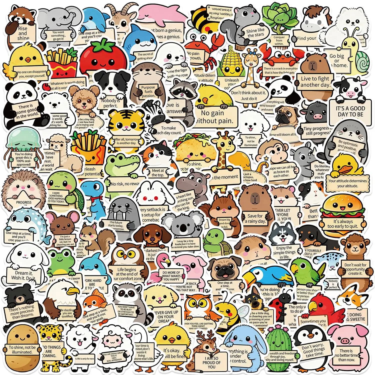 50/100PCS Animale Supporto Emozionale Divertente MEME Adesivi FAI DA TE Telefono Chitarra Laptop Notebook Valigia Tazza Decalcomanie Impermeabili adesivo