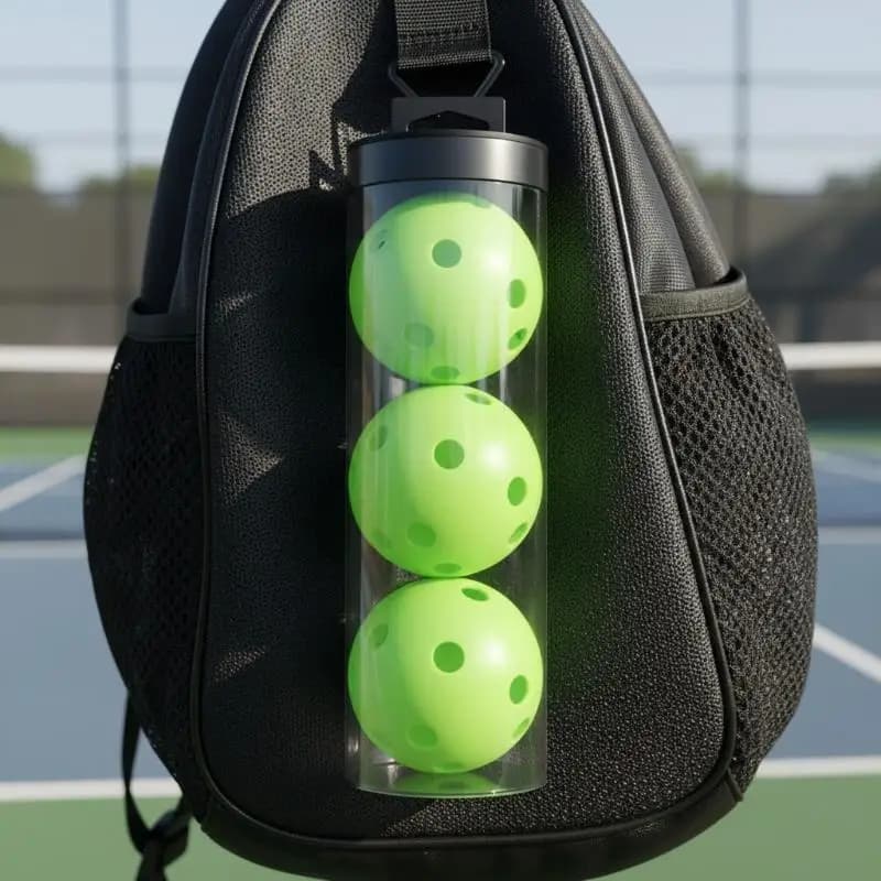 Scatola Trasparente per Pickleball con Coperchio, Contenitore Cilindrico Vuoto per Palline, Tubo per Pickleball, Badminton, Baseball, Tennis