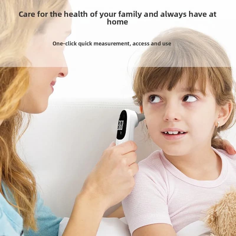 Digital infrared thermometer LCD Body Fever Earrings Temperature meter Medical thermometer with warning reminder