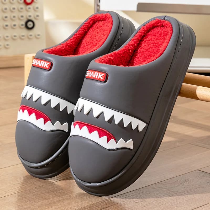 Pmoiste Pantofole carine da uomo con cuscino ricamato, scarpe da casa con piattaforma, durevoli, comode, calde, da soggiorno, slip-on, per interni invernali