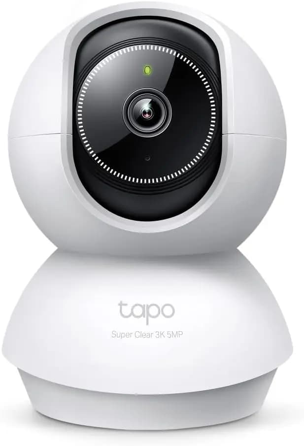 Telecamera di Sicurezza Interna 3K 5MP con Tracciamento Intelligente del Movimento, 360° ° Telecamera Pan/Tilt con Visione Notturna per Monitoraggio Casa, Bambini e Animali Domestici