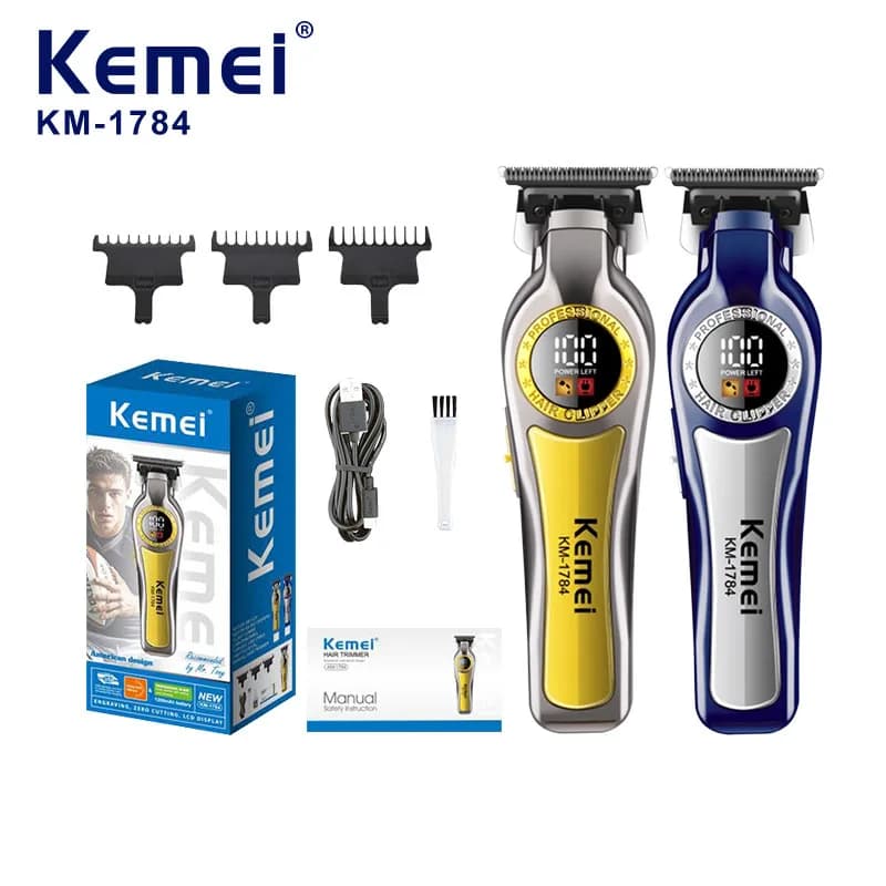 Kemei 1784 Electric Haircuts for Men Haircut Professional Wireless Barba Trimmer Barbiere Cutter Rechargeable
