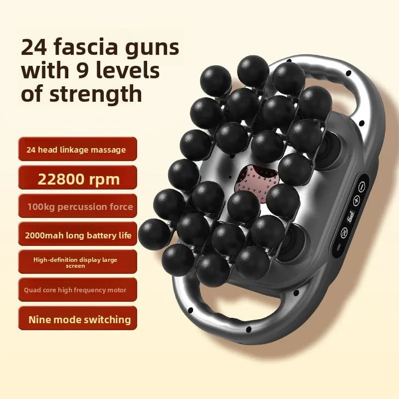 24-headed stripper, rechargeable muscle massager, relaxation for the life and back of home legs 16-head massage gun, 6 heads, 8 heads