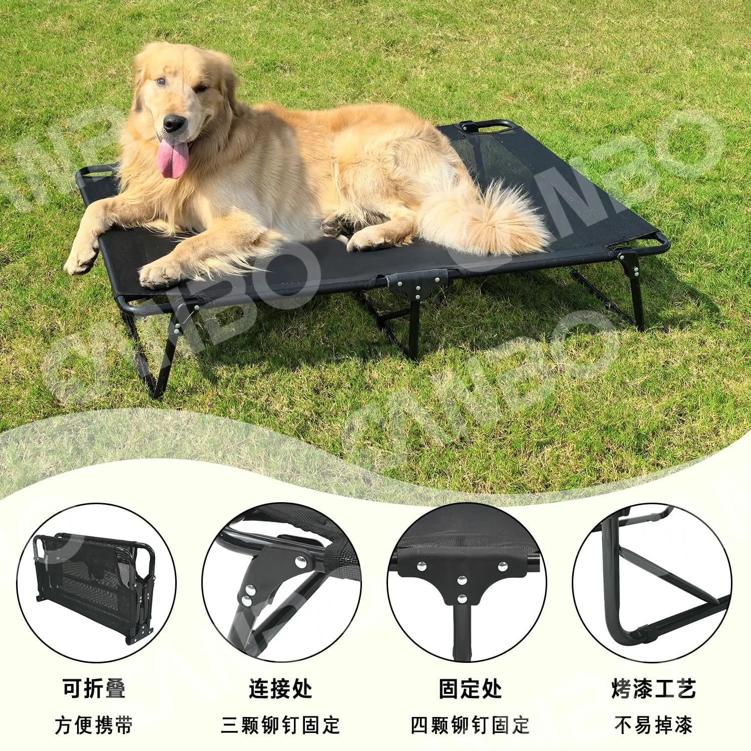 Lettino per cani traspirante Teslin rialzato con installazione gratuita universale Four Seasons fuori terra Letti da marcia pieghevoli per animali domestici Regalo per animali domestici