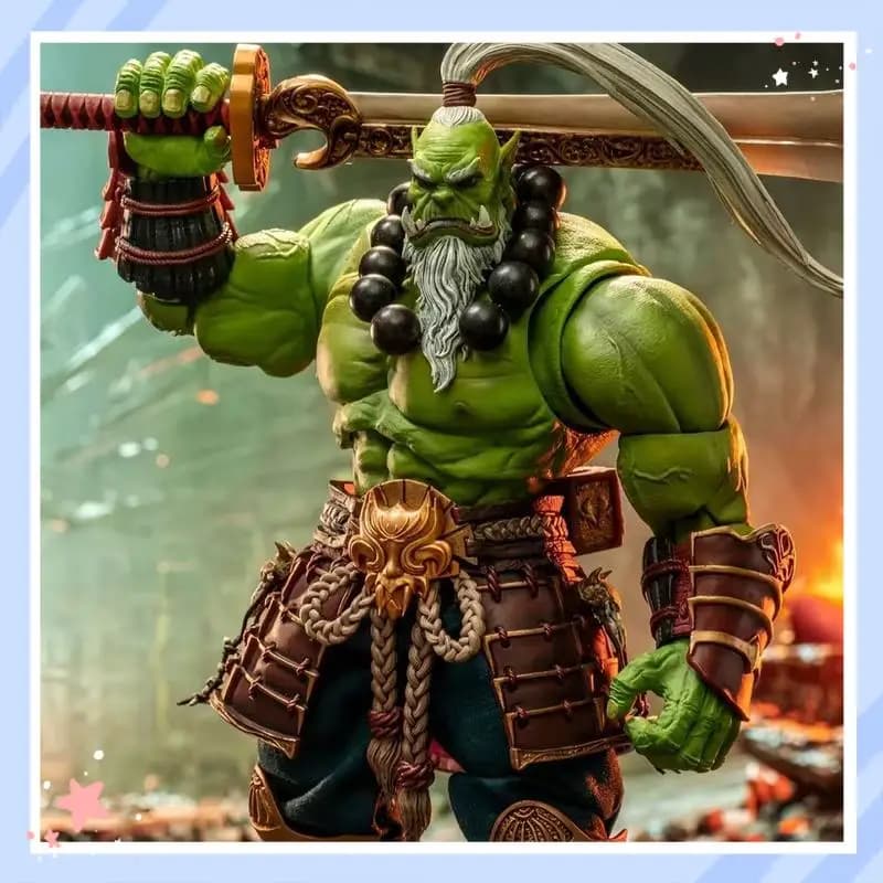 Statua Anime Articolata di Orc Swordmaster Guardian Tribale con Mani Extra, all'Ingrosso per Appassionati di Anime, Esposizione da Scrivania