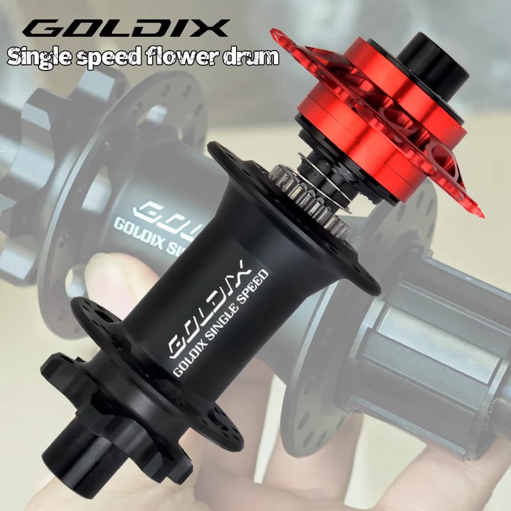 GOLDIX mozzo ruota a velocità singola in lega di alluminio lavorazione CNC ruota bruciata a 32 fori 36T 142 * 12/135 * 10mm mozzo ruota per bicicletta BMX