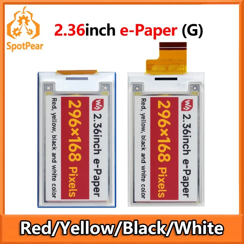 2.36 inch E-Paper Module (G) E-Ink Display 296x168 SPI for Arduino / Raspberry Pi / STM32