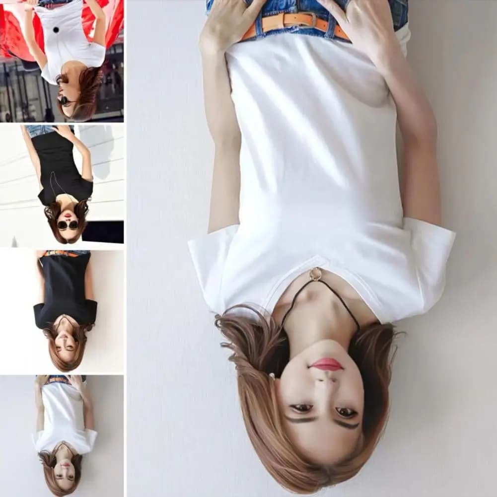 Women V-neck Blouse Summer T-shirt V-neck Short Sleeve T-shirt Solid Color Pullover Tops Stretchy Bottoming Shirt Streetwear